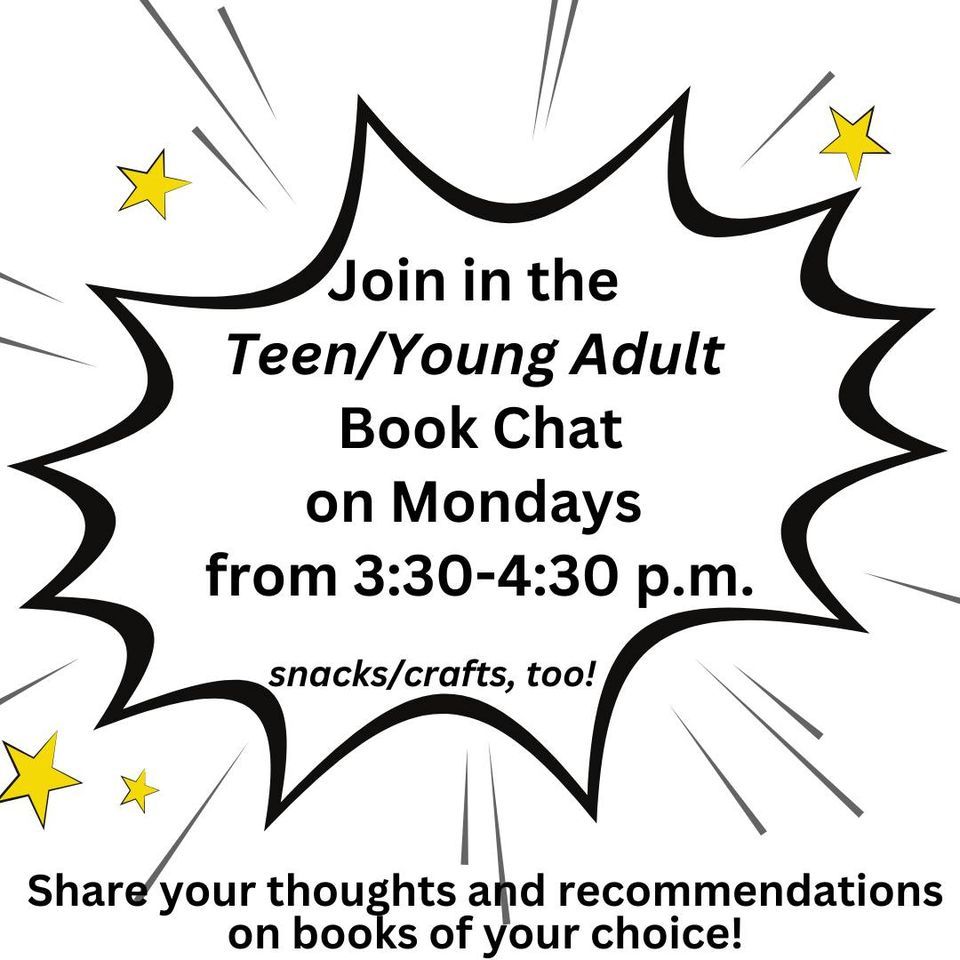 Teen/YA Book Club, D.A. Hurd Library, North Berwick, ME, 4 December
