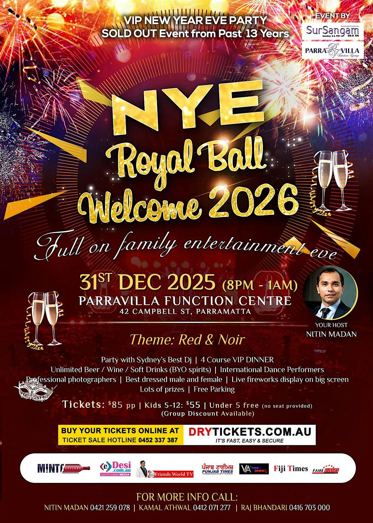 NYE ROYAL BALL - WELCOME 2026, 31 December | Event in Parramatta | AllEvents