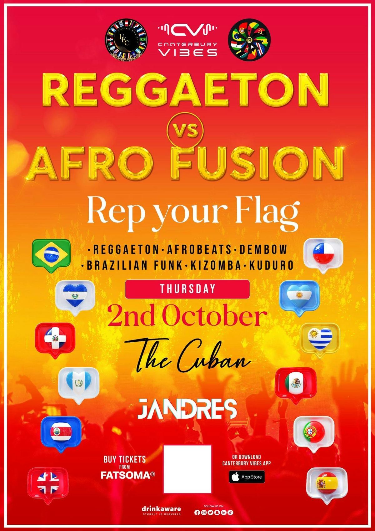 REGGAETON VS AFROFUSION, 2 October | Event in Canterbury | AllEvents