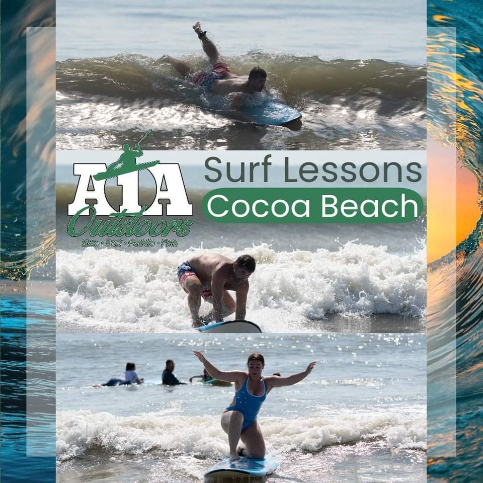 Cocoa Beach Surf Lesson, A1A Beach Rentals and Outdoor Center, Cocoa