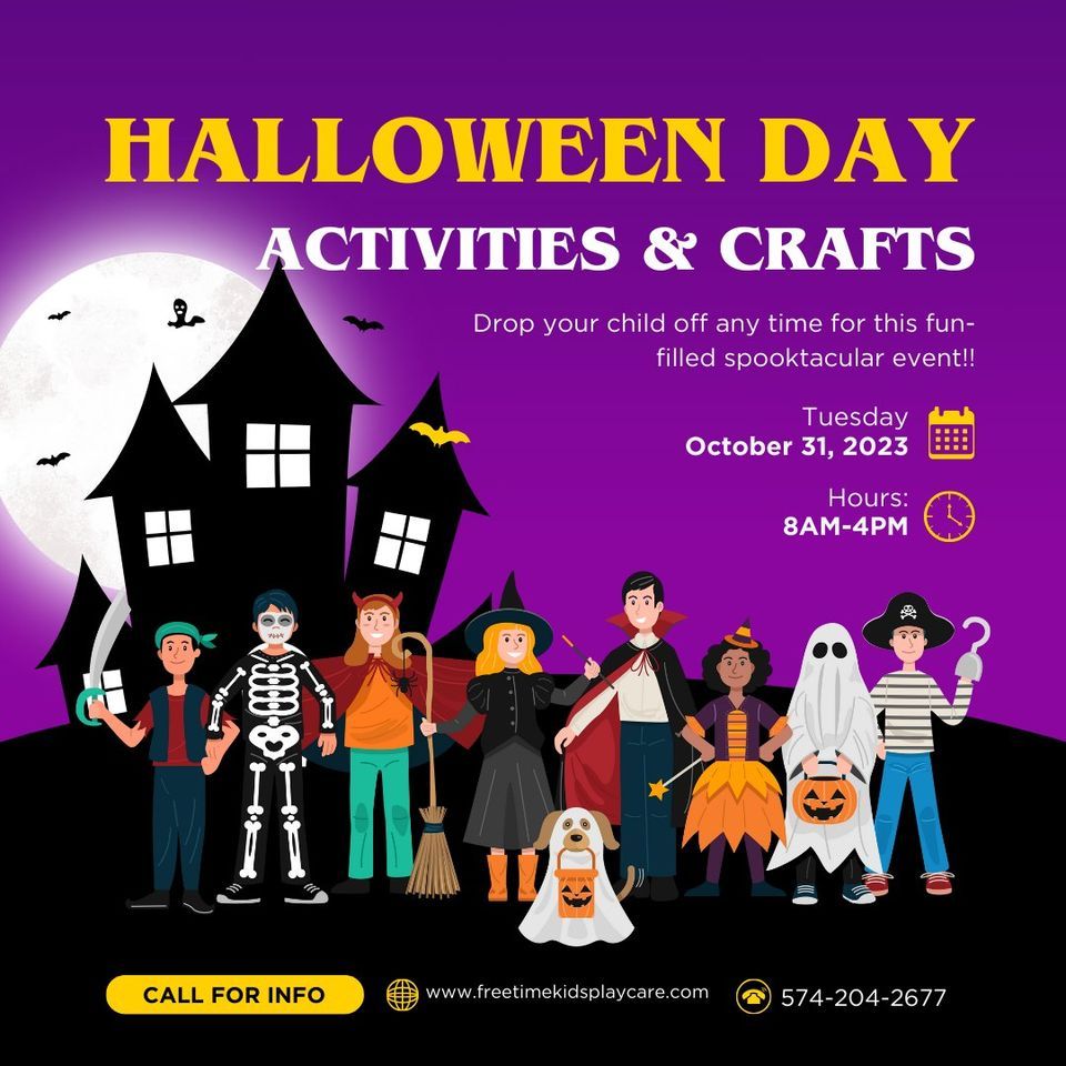 Halloween Day Activities & Crafts, Free Time Kids Playcare, Inc