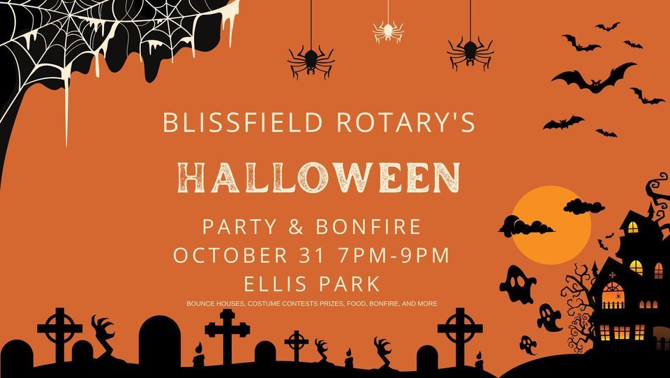 Blissfield Rotarys Halloween Party, Ellis Park, Blissfield, Mi, 31