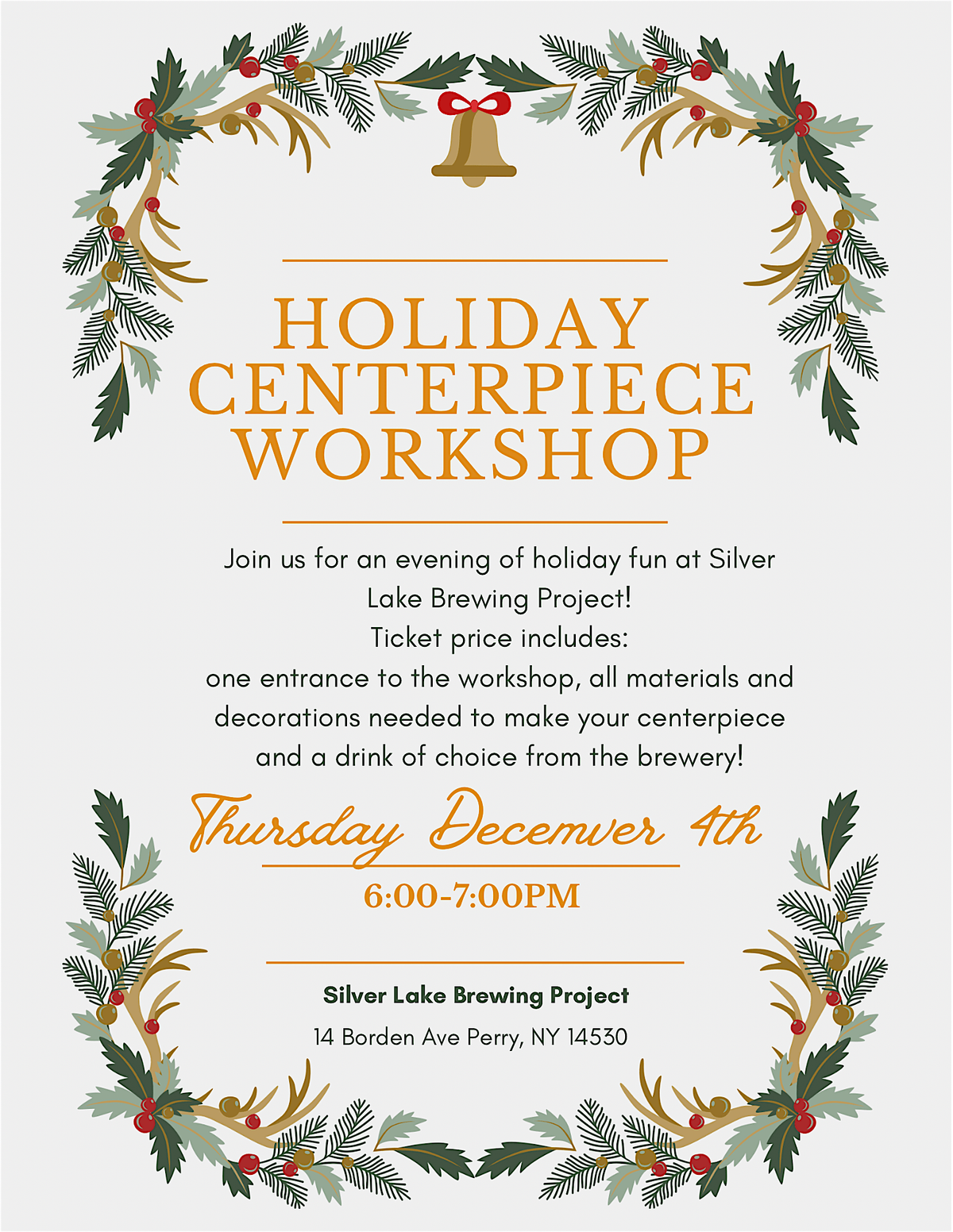 Christmas Centerpiece Class, 4 December | Event in Perry | AllEvents