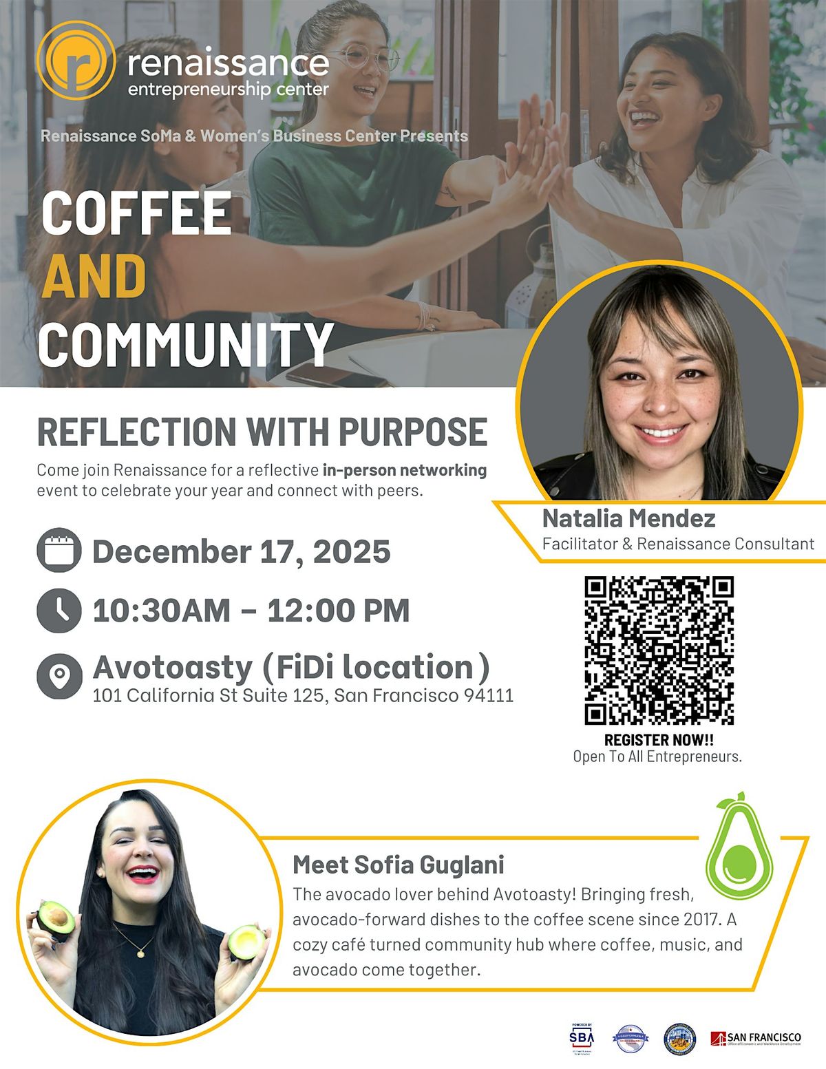 COFFEE & COMMUNITY - IN PERSON NETWORKING EVENT FOR BAY AREA ENTREPRENEURS, 17 December | Event in San Francisco