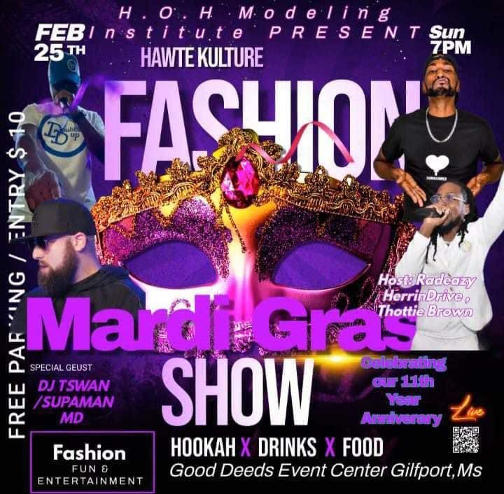 HAWTE KULTURE MARDI GRAS FASHION SHOW , Good Deeds Community Center