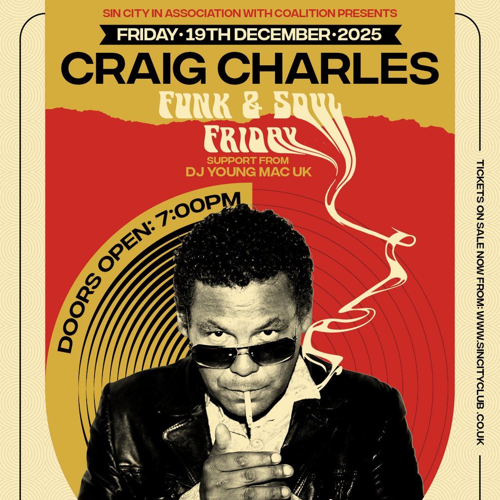 Craig Charles Live, 19 December | Event in Swansea | AllEvents