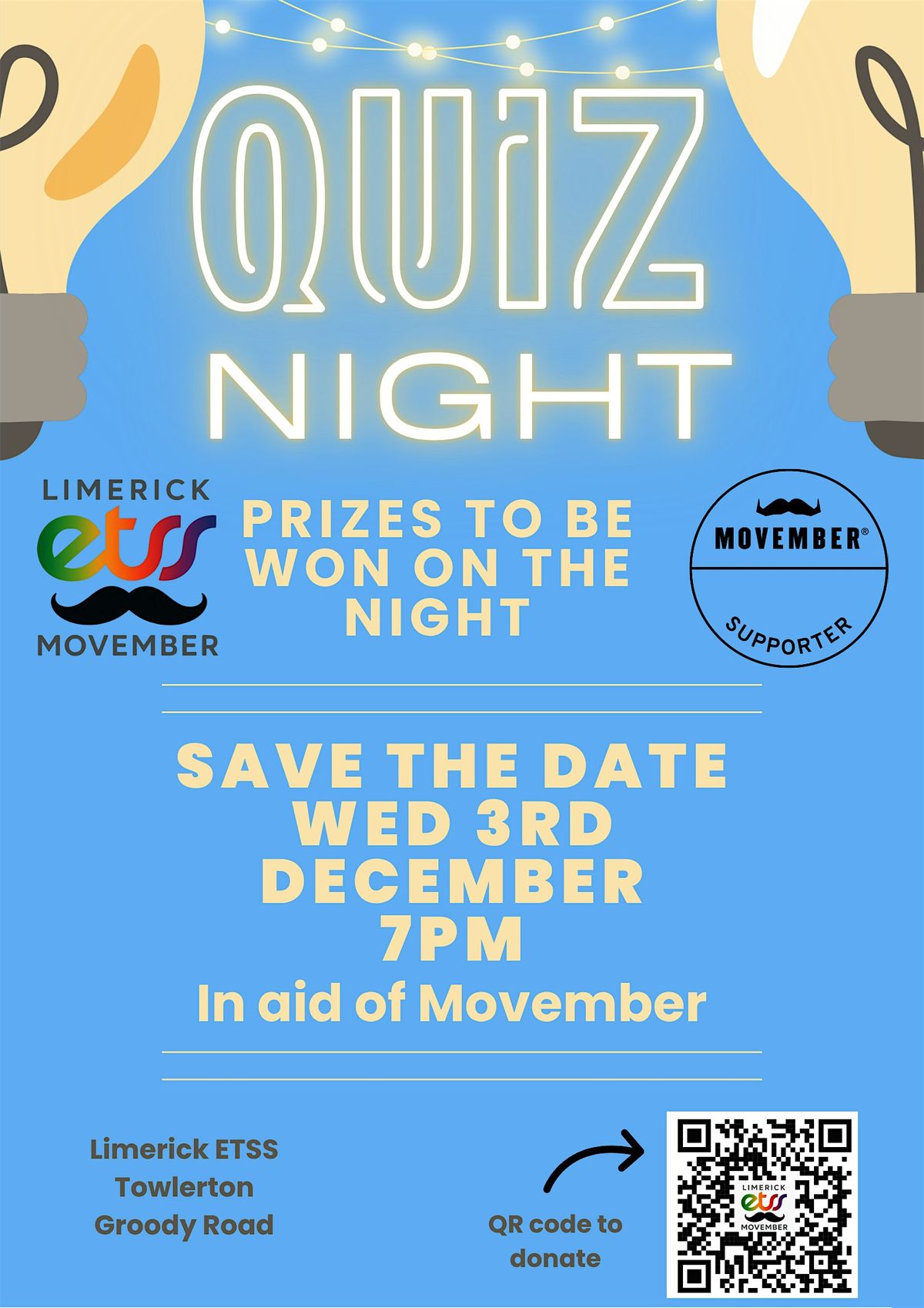 Movember Quiz Night, 3 December | Event in Limerick | AllEvents