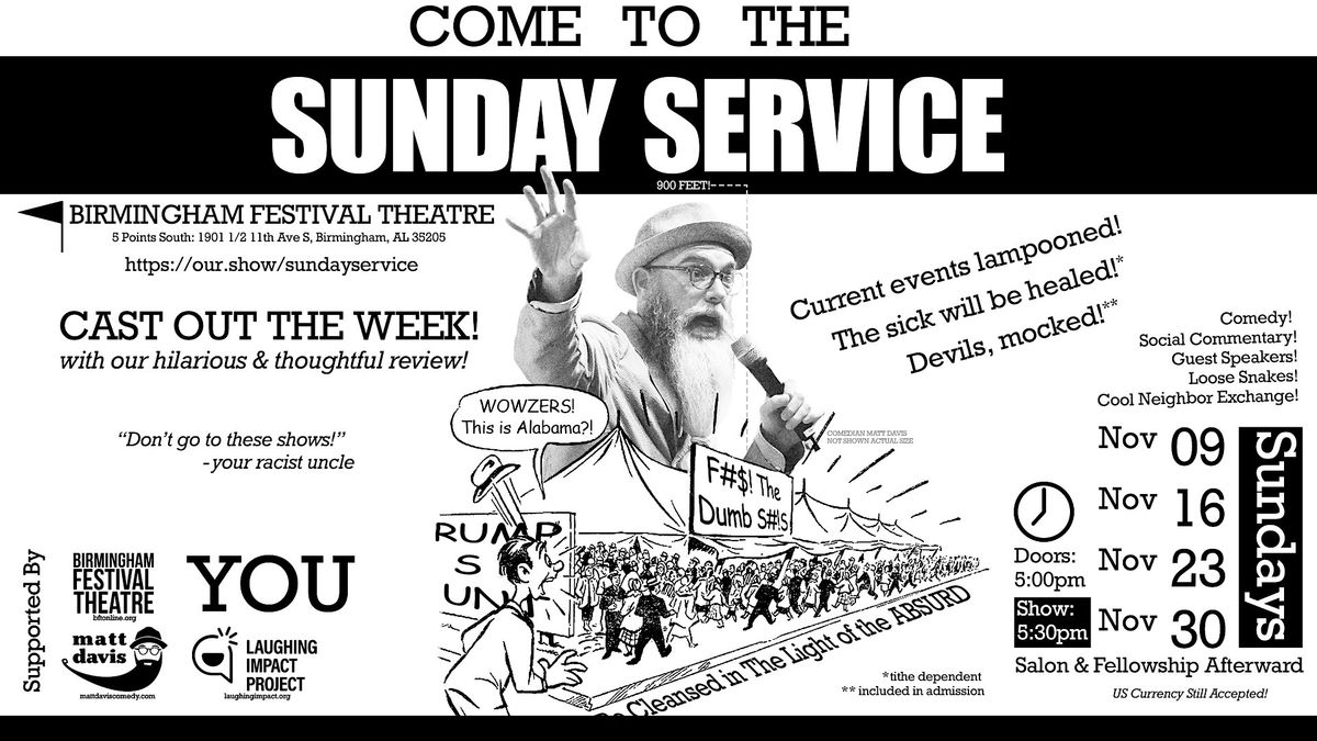 Sunday Service: Cast out the bad of the week with our comedy revival! | Event in Birmingham | AllEvents