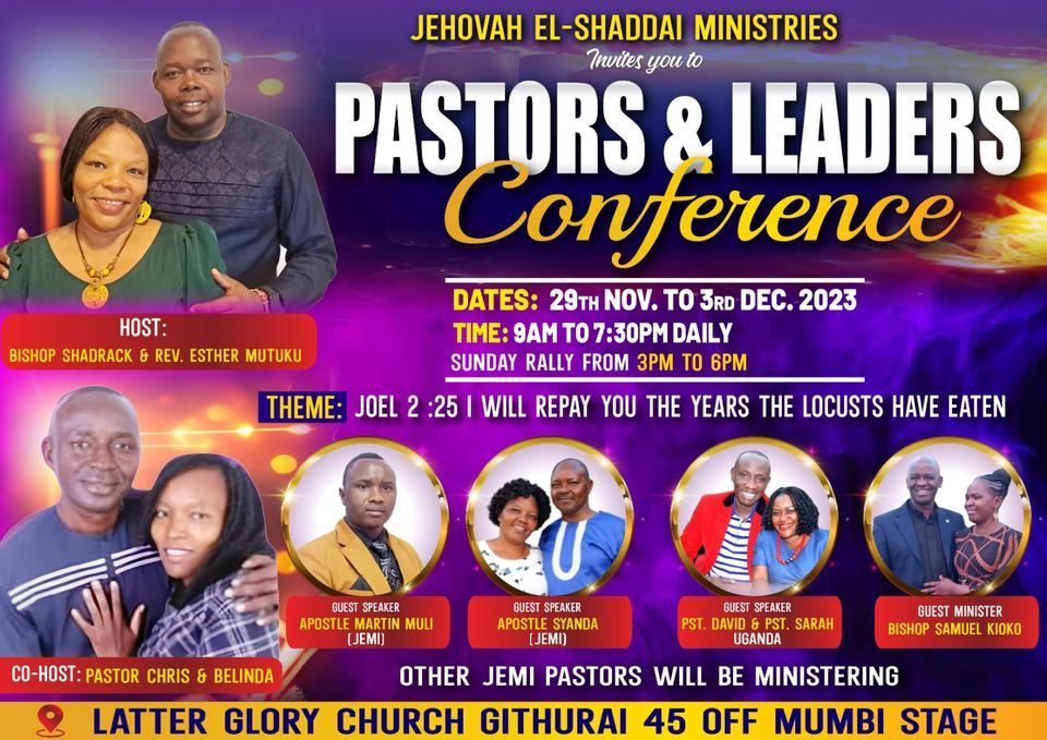 Pastors and leaders conference , QWRR+XWF, Mwihoko Road, Githurai