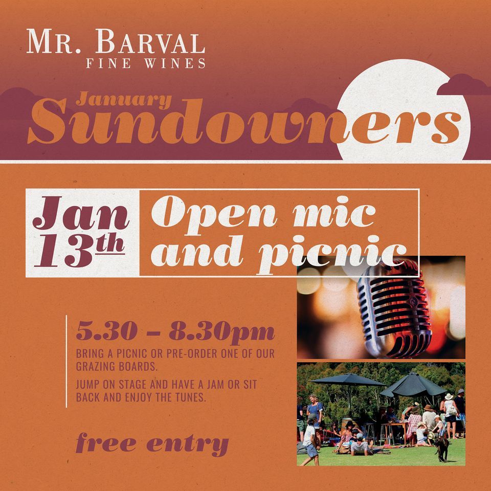 Open Mic and Picnic, Mr Barval Fine Wines, Margaret River, January 13