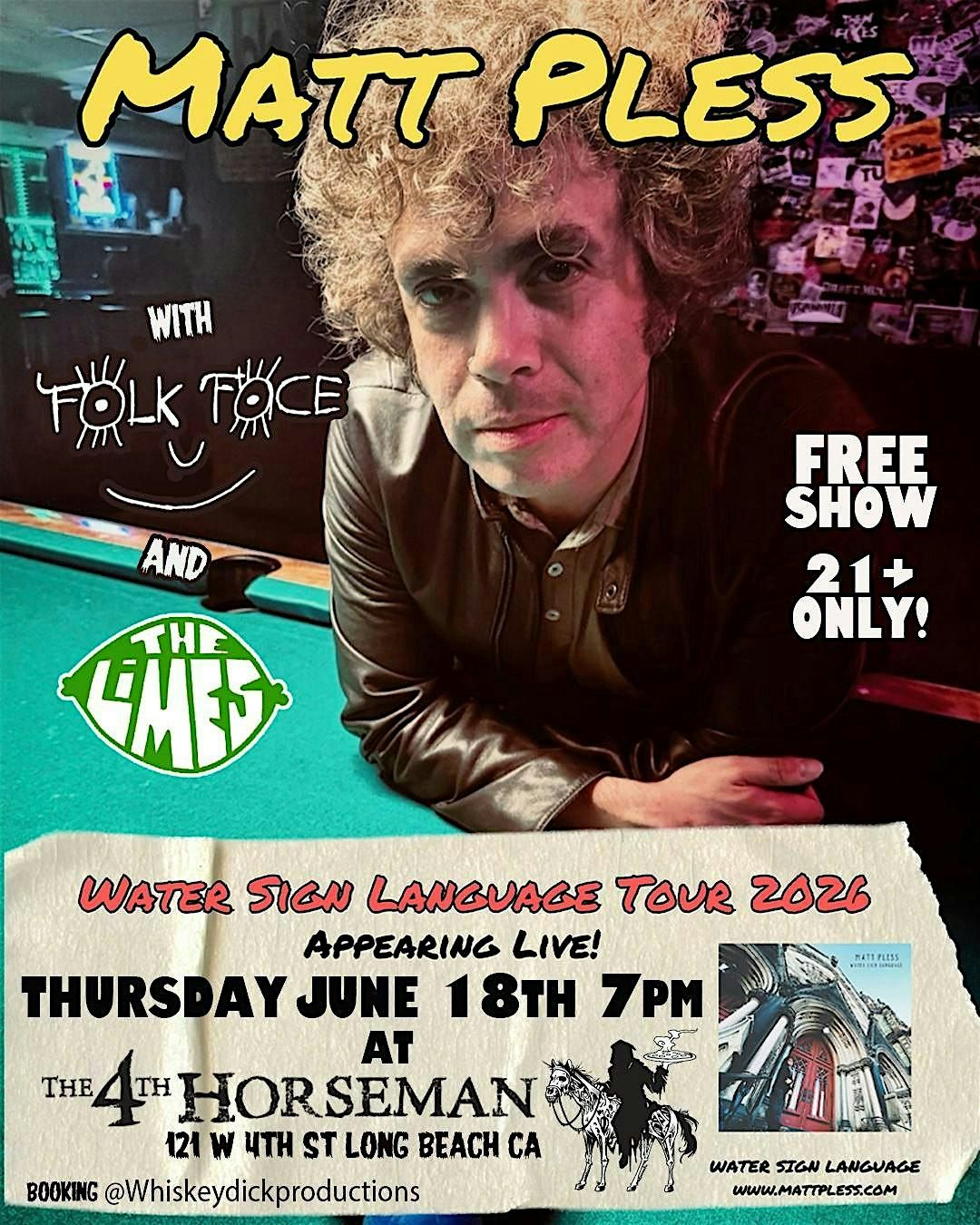 Matt Pless - Water Sign Language Tour w/ FolkFace and The Limes, The ...