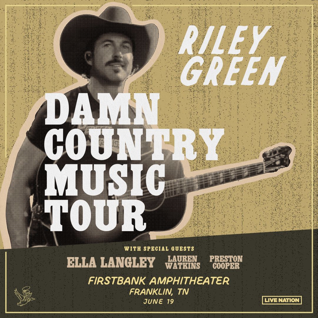 Riley Green with Ella Langley and Lauren Watkins, 18 June | Event in Franklin | AllEvents