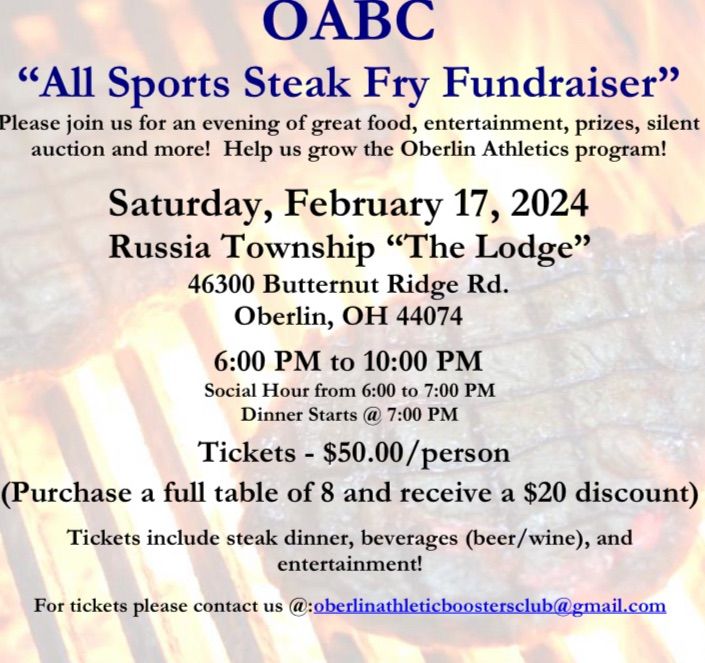 OABC All Sports Steak Fry , New Russia Township, Oberlin, February 17