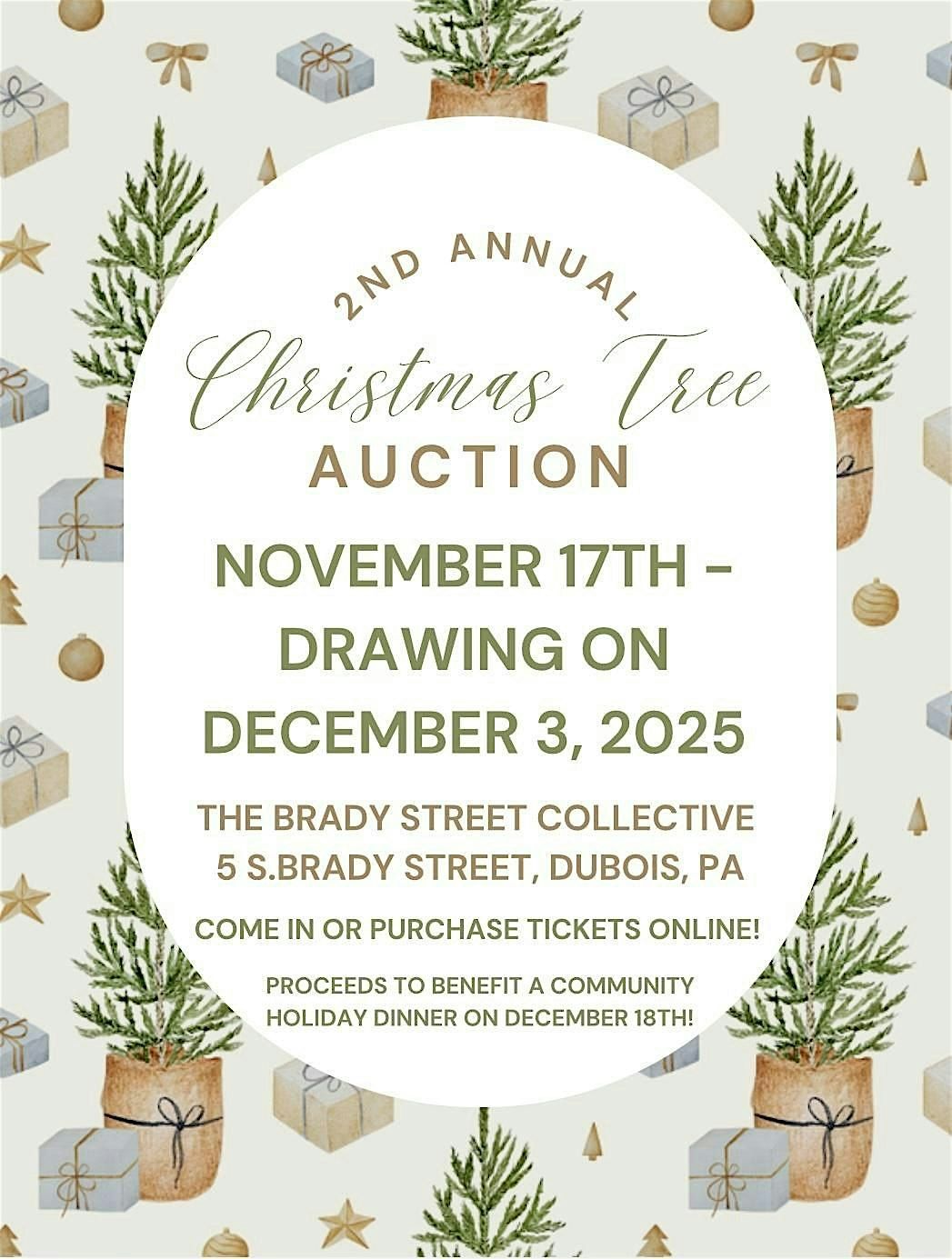 Tree Auction Online Tickets, 3 December | Event in DuBois | AllEvents