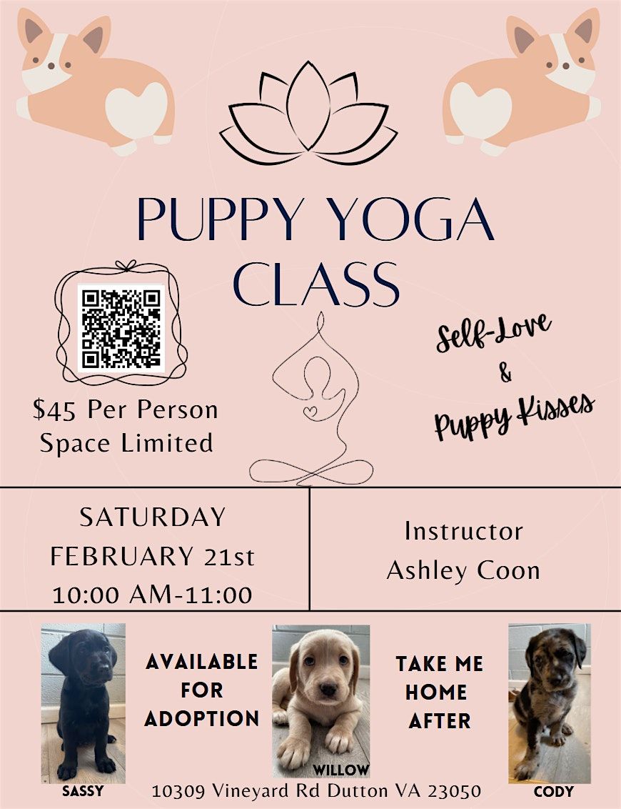 Puppy Yoga, 14 February | Event in Dutton | AllEvents