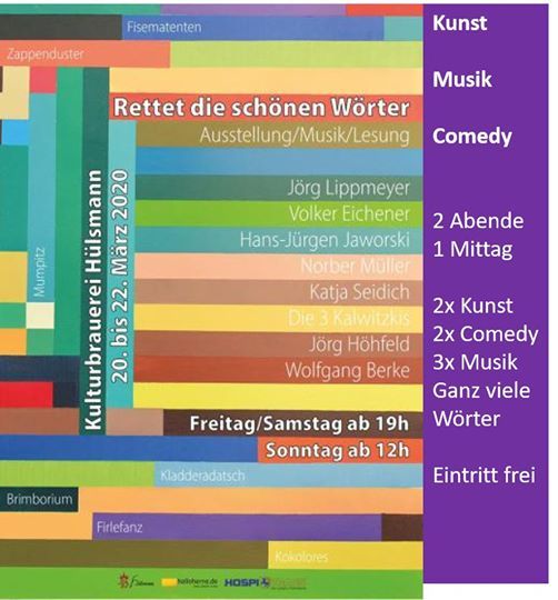 Rettet Die Schonen Worter Erster Abend At Hulsmann Herne