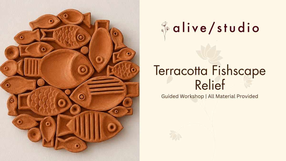 Terracotta Fishscape Relief