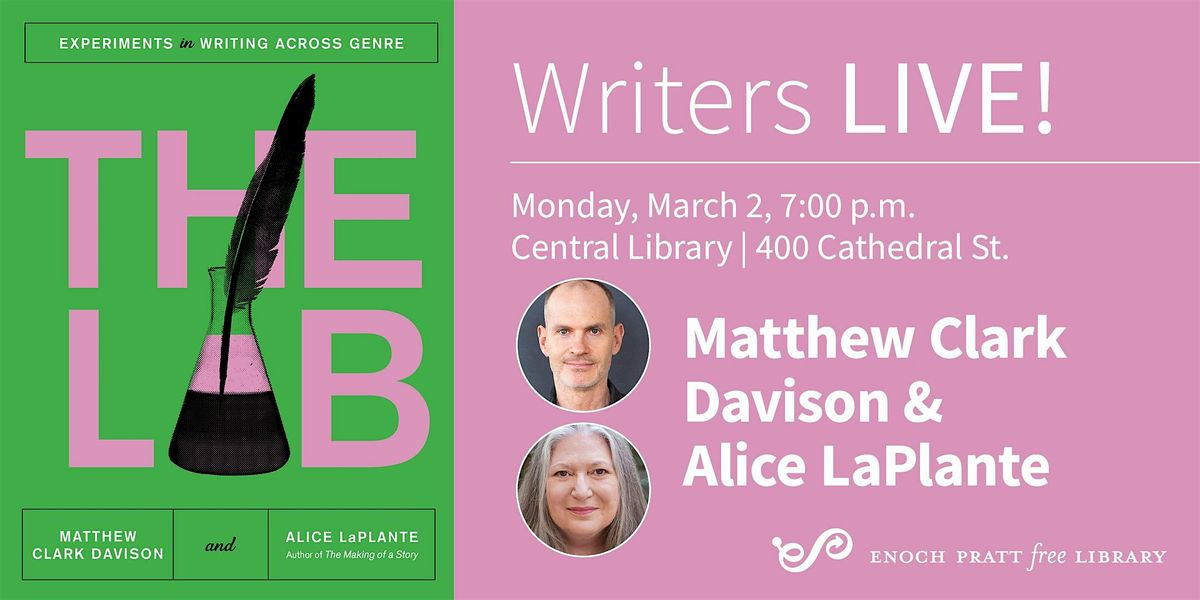 Matthew Clark Davison & Alice LaPlante: "The Lab", 2 March | Event in Baltimore | AllEvents