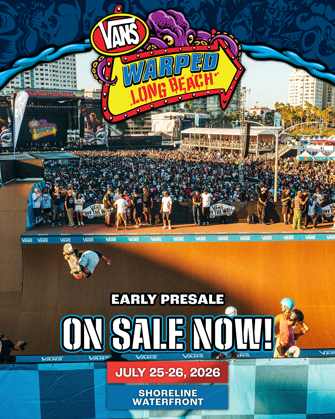 2026 Vans Warped Tour Long Beach - 2 Day Pass at Festival Grounds at Shoreline Waterfront, 25 July | AllEvents