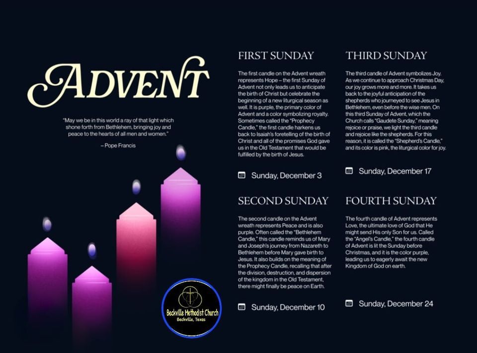 First Sunday of Advent 2023, Beckville Methodist Church (A Global Methodist Community), 3