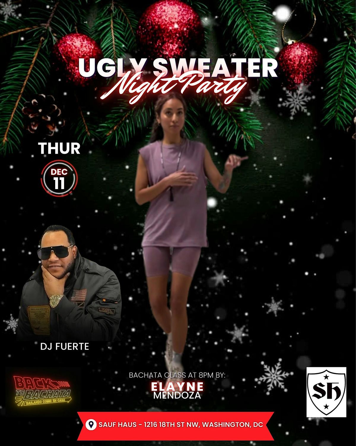 Back 2 Bachata - Ugly Sweater Edition, 11 December | Event in Washington | AllEvents