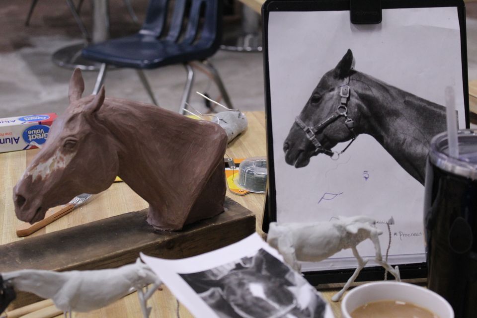 Horsehead sculpture Walker Art Studios, 365 Fernandez Loop