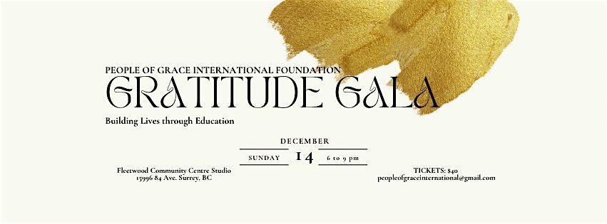 Gratitude Gala, 14 December | Event in Surrey | AllEvents