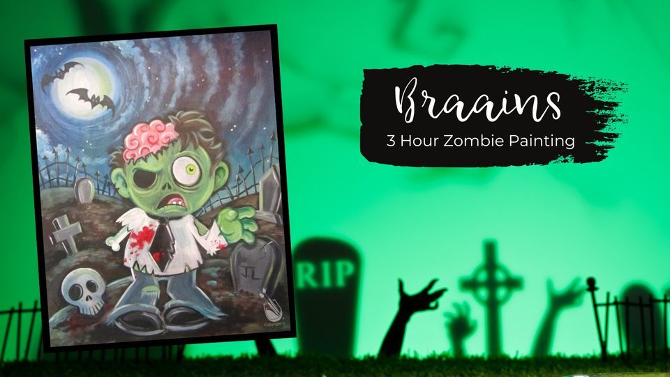 Braains (3Hr Painting) 1/2 Off Wine Bottles!, Painting with a Twist