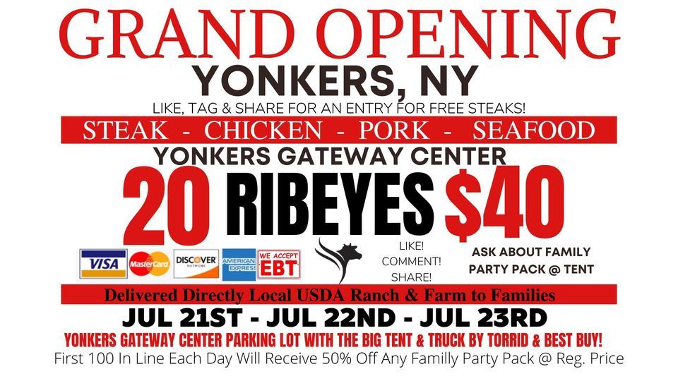 GRAND OPENING! 20 RIBEYES 40/ Huge Truckload Meat Sale YONKERS, NY