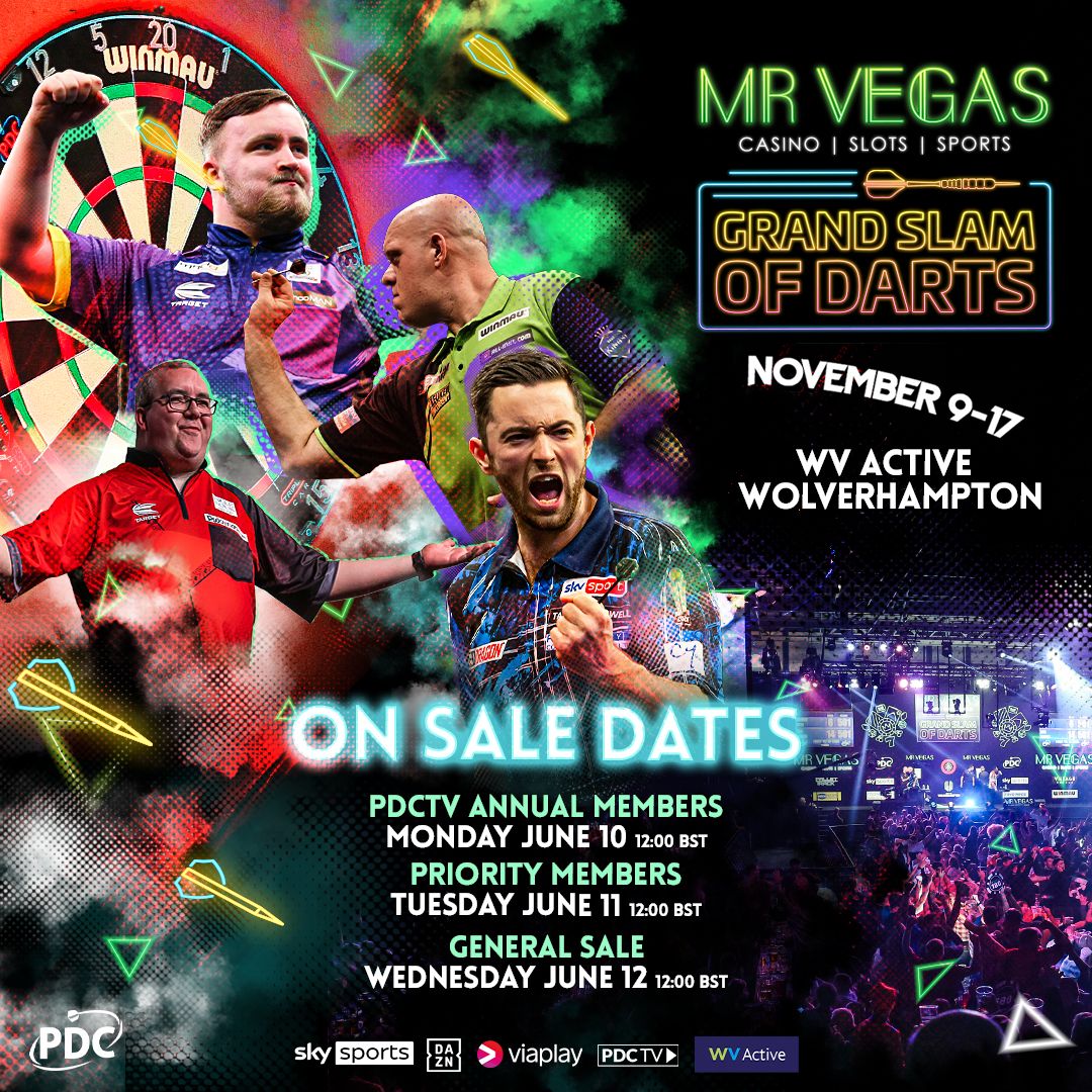 2025 Mr Vegas Grand Slam of Darts - Afternoon - Semi-Finals - Tickets, 16 November | Event in Wolverhampton