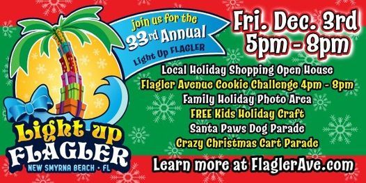 Light Up Flagler Flagler Avenue Holiday Merchant Open House The Party S On Flagler New Smyrna Beach December 3 21 Allevents In