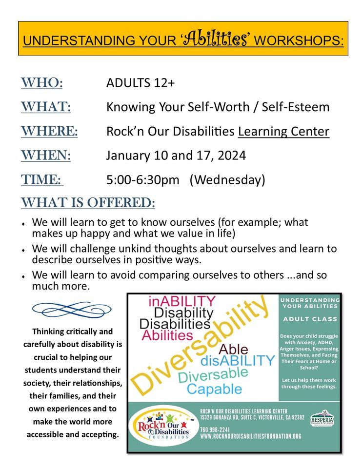 Knowing Your Self Worth Self Esteem Workshop For Ages 12 And Older knowing-your-self-worth-self-esteem-workshop-for-ages-12-and-older