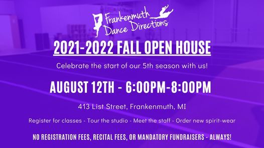 2021 2022 Fall Open House Frankenmuth Dance Directions August 12 2021 Allevents In Frankenmuth Events 2022