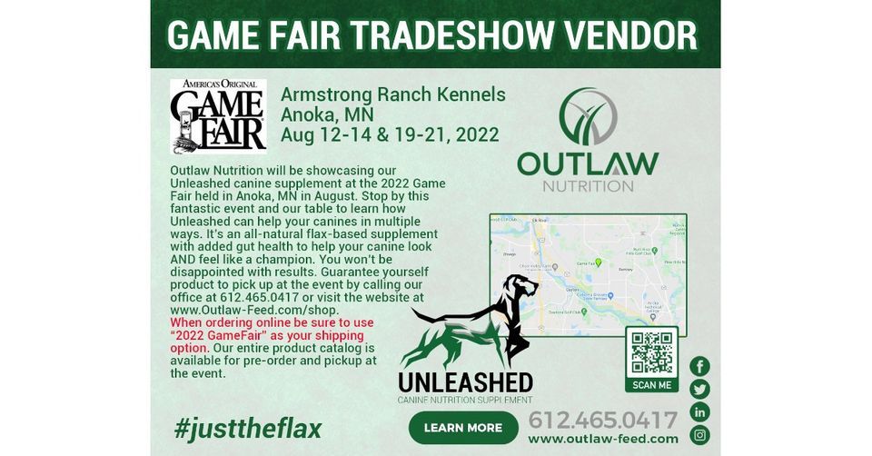 Game Fair Tradeshow Vendor, Armstrong Ranch Kennels, Ramsey, August 19