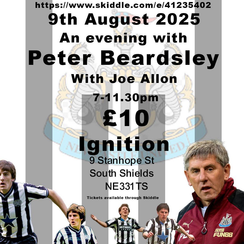 An Evening with Peter Beardsley, 9 August | Event in South Shields | AllEvents