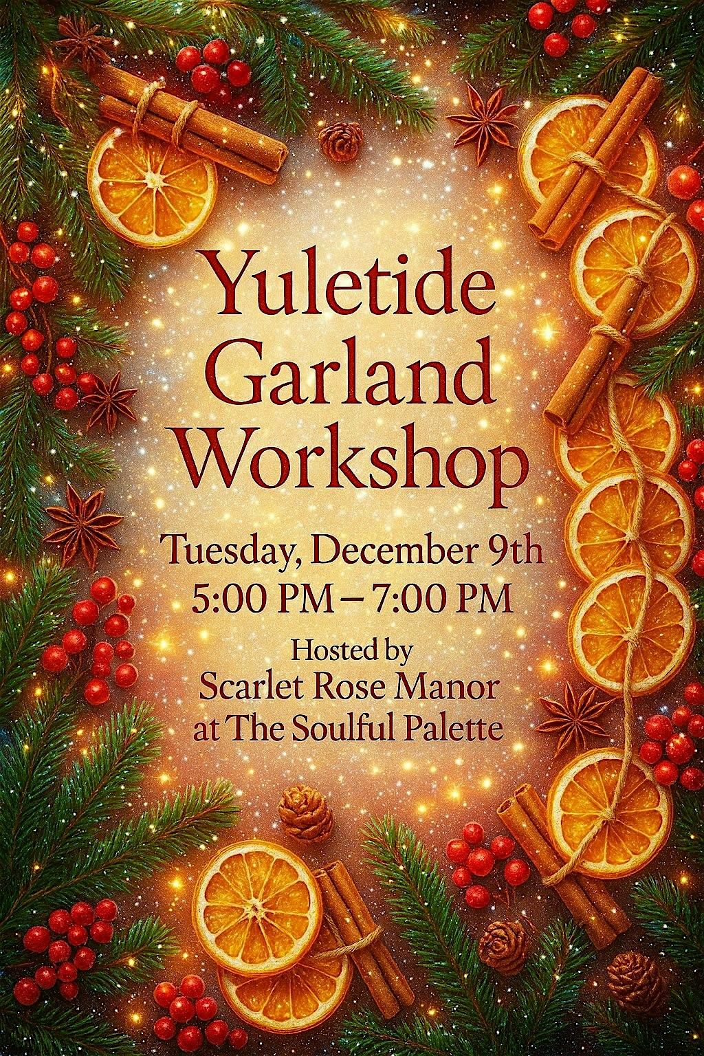 Yuletide Garland Workshop Dec 9th, 9 December | Event in Middleborough | AllEvents