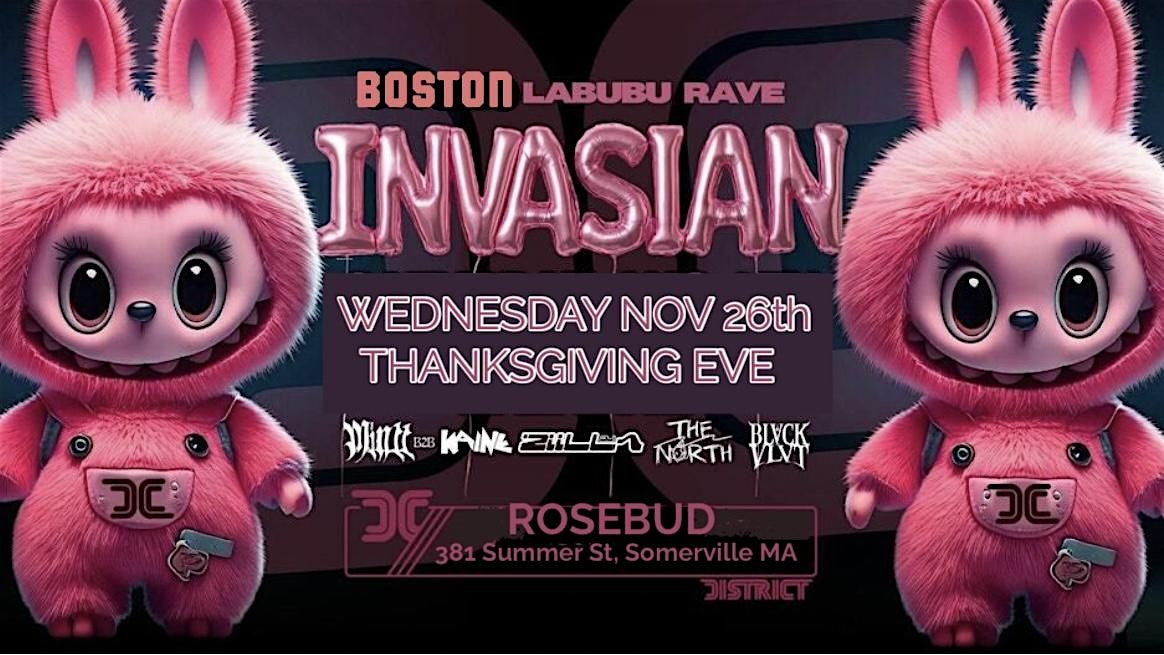 Labubu Invasion. Pre Thanksgiving Labubu Rave 18+ to Party | 21+ to Drink, 26 November | Event in Somerville
