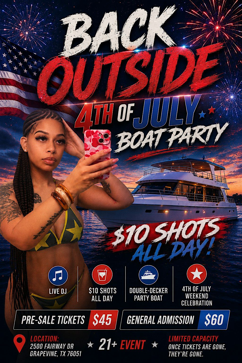 Back Outside: 4th of July Boat Party
