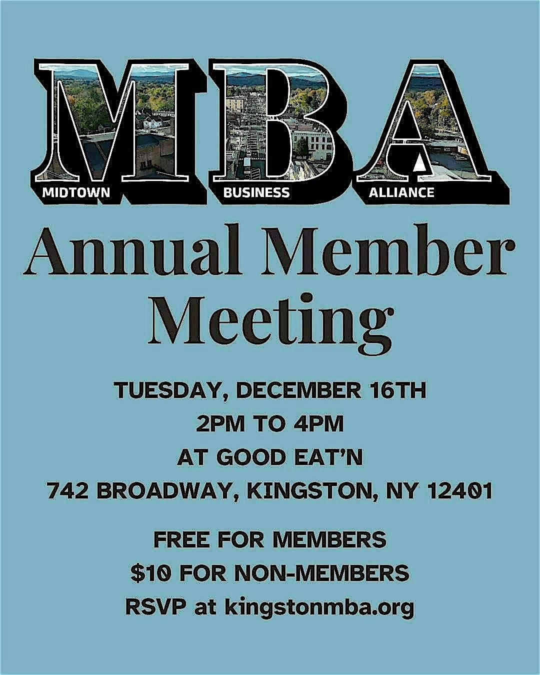 Midtown Business Alliance Annual Member Meeting, 16 December | Event in Kingston | AllEvents