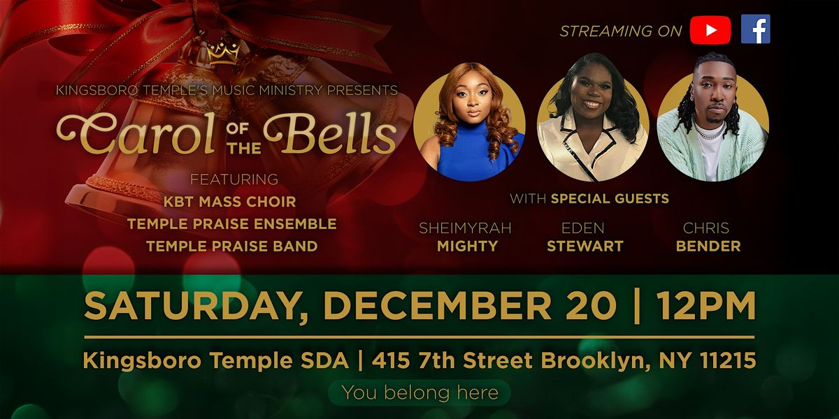 CAROL OF THE BELLS: KBT'S CHRISTMAS MUSICAL, 20 December | Event in Brooklyn | AllEvents