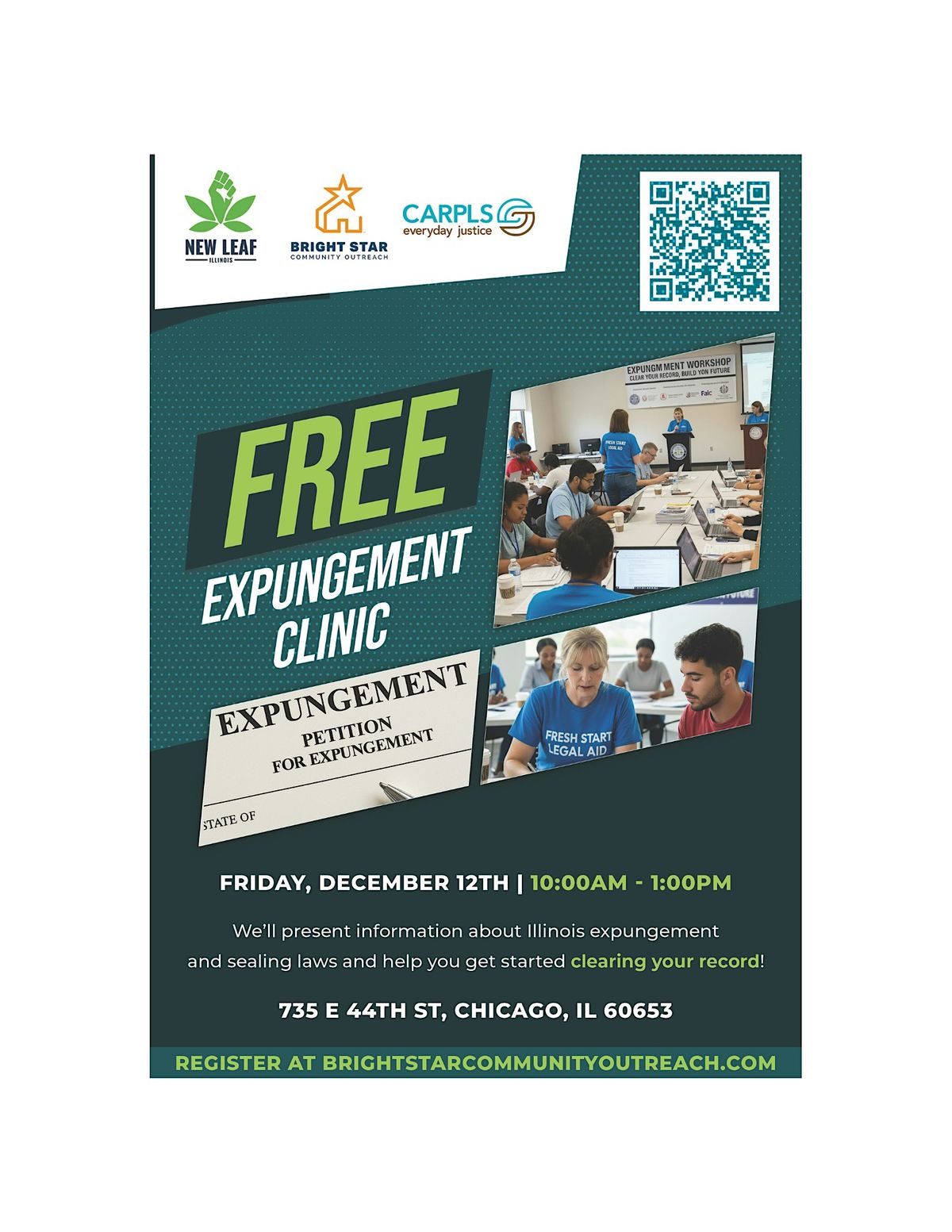 Bright Star Community Outreach                      FREE EXPUNGEMENT CLINIC, 12 December | Event in Chicago