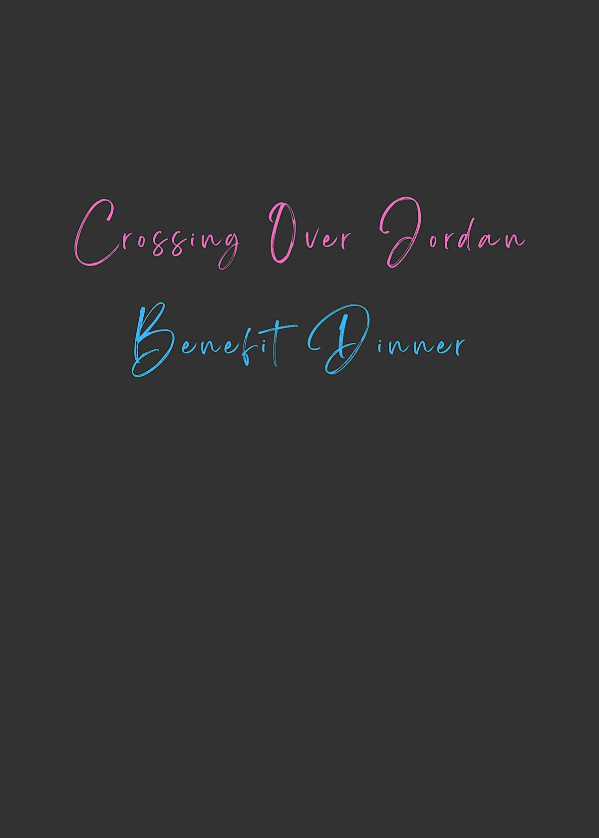 Crossing Over Jordan Benefit Dinner
