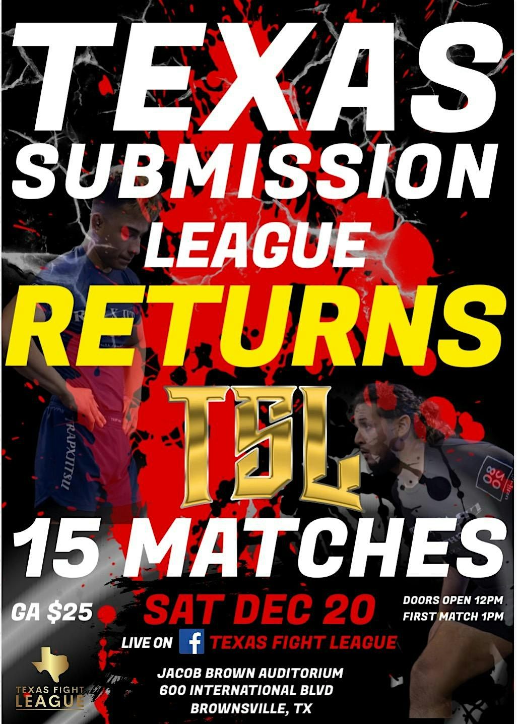 Texas Submission League 5, 20 December | Event in Brownsville | AllEvents