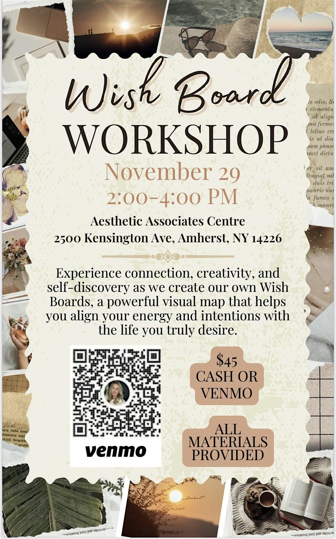 Manifest Your Dreams: Vision Board Event, 29 November | Event in Amherst | AllEvents