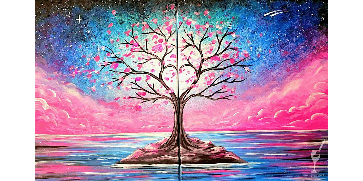 Tree of Cosmic Love Under the Night Sky - Paint and Sip in Denver | Classpop!™, 5 December | Event in Denver