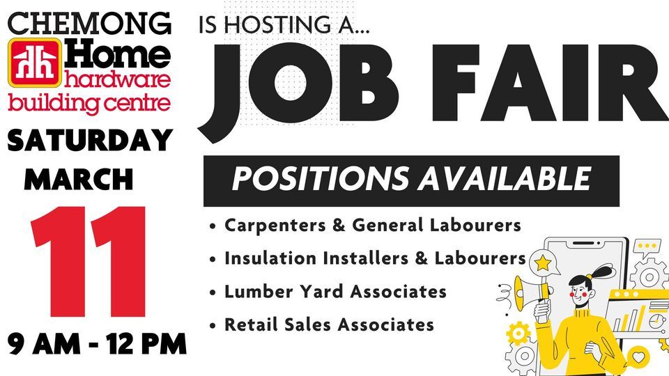Chemong Home Hardware Building Centre Job Fair, Chemong Home Hardware