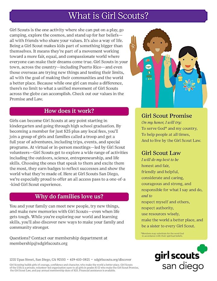 Join Girl Scouts - Dingeman (Scripps Ranch), Dingeman Elementary School,  San Diego, 23 April 2024 | AllEvents.in