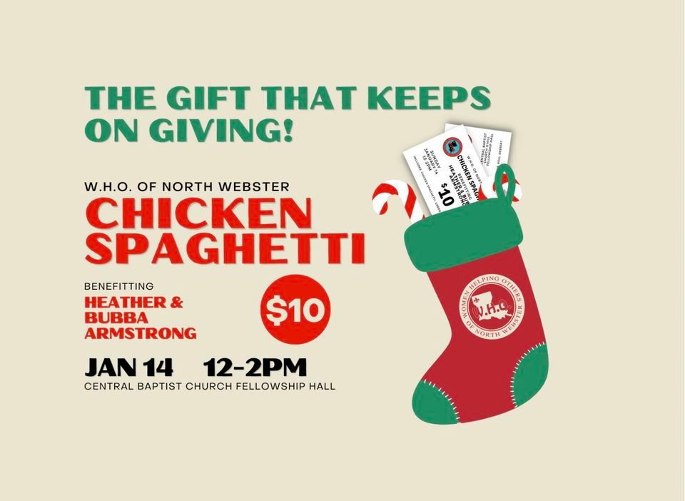 Chicken Spaghetti Benefit for Heather and Bubba Armstrong, 212 North