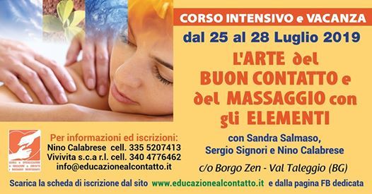 Larte Del Buon Contatto Ed Il Massaggio Con Gli Elementi At C O Borgo Zen Val Taleggio Bg Bergamo