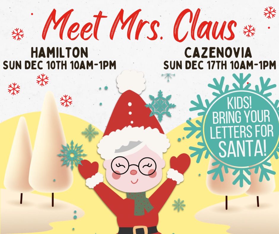 Mrs. Claus at H.Grey Caz, H. Grey Supply Co., Cazenovia, December 17